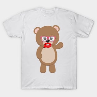 BEAR IN RED LEPS ART T-Shirt